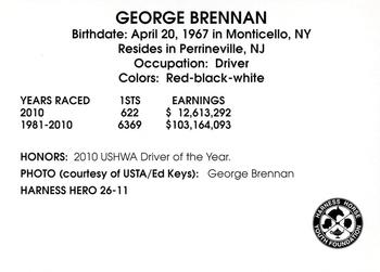 2011 Harness Heroes #26 George Brennan Back